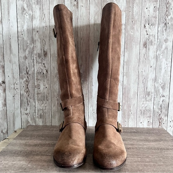 UGG Women’s Cydnee Leather and Suede Tall Boots Size 8 - Picture 5 of 11